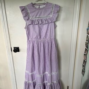 J. Crew Purple and white striped dress!